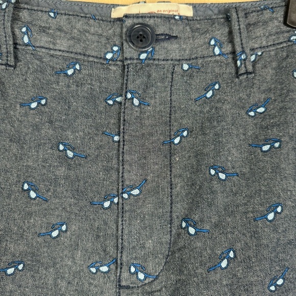 Original Penguin Men’s Shorts Waist 36 Sunglasses Print Gray Blue - Picture 6 of 8